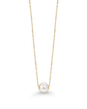 Margo floating pearl and gold necklace