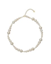 Natural Pearl Symphony Necklace - freshwater pearl choker-style necklace.