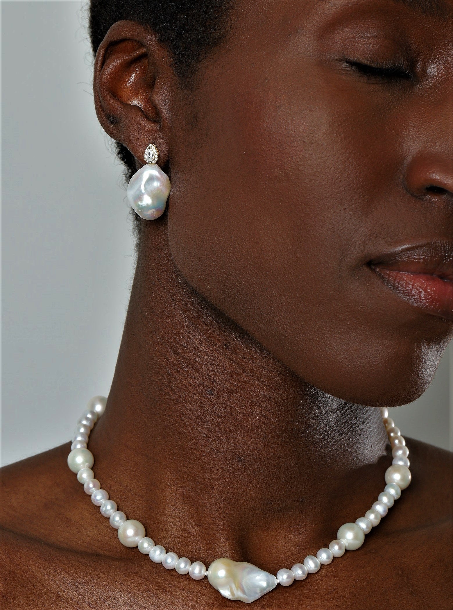 Baroque sale pearl earrings